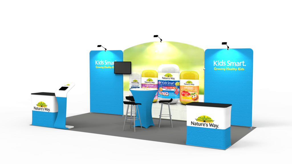 10 x 20ft Custom Trade show Booth Combo E - Exhibit Supply